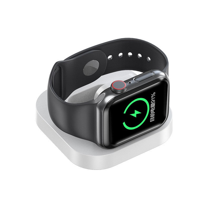 Incarcator Wireless pentru Smart iWatch, Klevo, Compatibil cu Apple iWatch 1/9, Magnetic Charger, Interfata TYPE-C, 3W, 7.5 x 7.5 x 1.2 cm, Pliabil, Alb