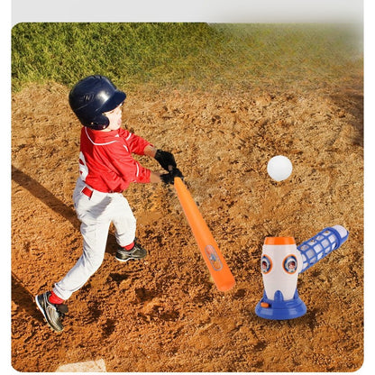 Joc de Baseball Interactiv, Lansator Klevo, Aruncare Automata, Include Bata si 5 Mingii, 37 x 23 x 16 cm Baza, 59 cm Bata, Multicolor