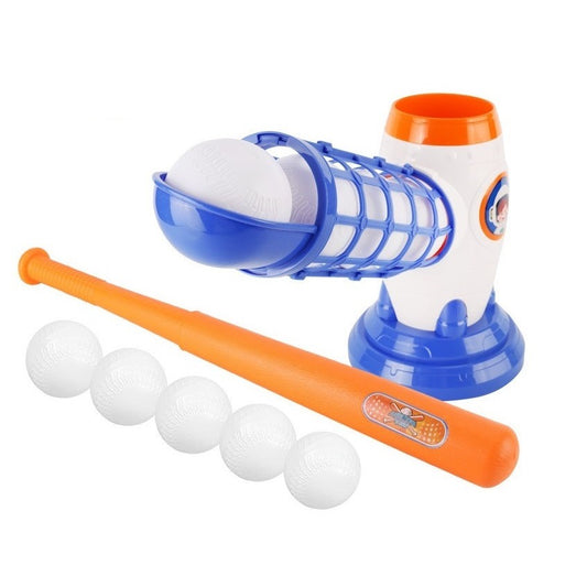 Joc de Baseball Interactiv, Lansator Klevo, Aruncare Automata, Include Bata si 5 Mingii, 37 x 23 x 16 cm Baza, 59 cm Bata, Multicolor