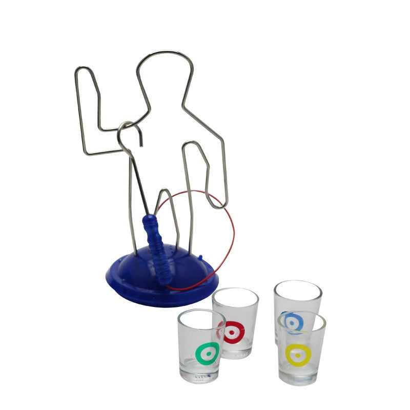 Joc de baut, Buzz Wire, Klevo, pentru Petreceri, Distractie, Pahare de Shot din Sticla Incluse, 4 Jucatori, Multicolor