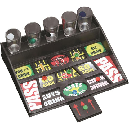 Joc de baut cu banuti Klevo, Pahare de Shot din Sticla Incluse, distractiv si interactiv, 23x28 cm, multicolor