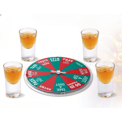 Joc de Baut Klevo, Ruleta Norocoasa, cu 4 Pahare de Shot, +18 Ani, Rosu/Verde