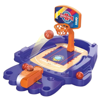 Joc de Masa Mini Baschet Interactiv pentru Copii, Klevo, Mingi Incluse, 25.5x19.5x13.5 cm, Mov