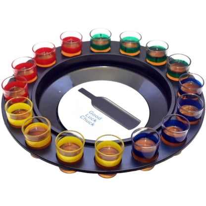Joc de Societate "Adevar sau Provocare" Klevo, Ruleta cu 16 pahare de Shot din Sticla, pentru Petreceri, Distractie, Cadouri, Multicolor