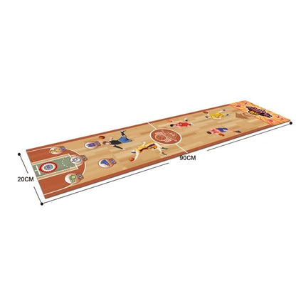 Joc Interactiv, Klevo, Covor de Basket 90 x 20 cm, 1-4 Jucatori, +5 Ani, 6 Mingi Incluse, Maro