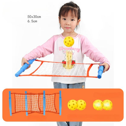 Joc Spikeball, Klevo, pentru Copii, Joc in 2, pentru Plaja, Parcuri, Interior, 2 Plase, 2 Mingi Normale, 2 Mingi Luminoase, Senzorial, Prinderea Mingii, 50x30 cm,  Multicolor