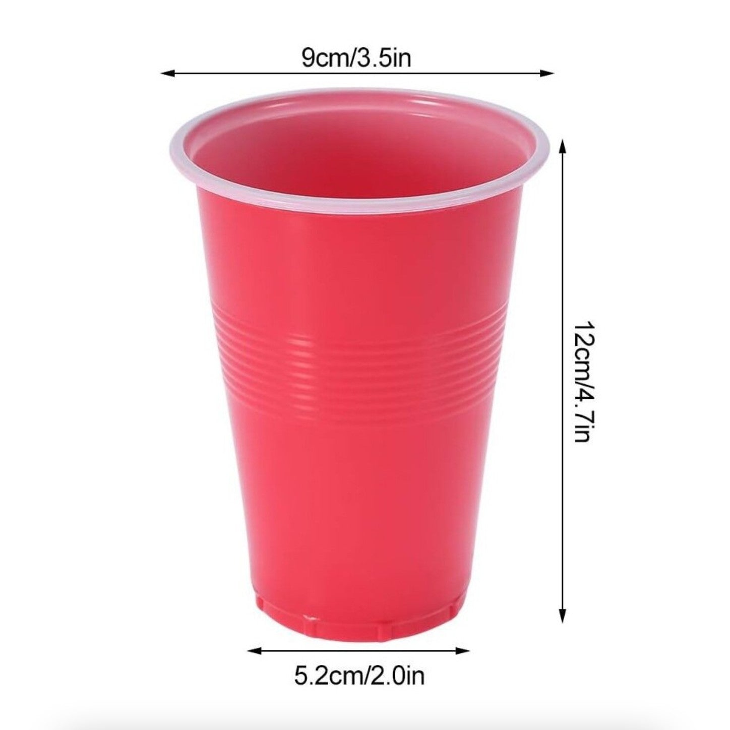 Joc de Baut BEER PONG, Klevo, Set din 12 Mingi de Tenis si 12 Pahare Reutilizabile, Joc Interactiv pentu Adulti, Albastru Rosu