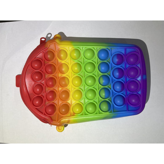 Jucarie antistres din silicon, Klevo, Geanta Pop It, Milkshake, Model 3, Multicolor