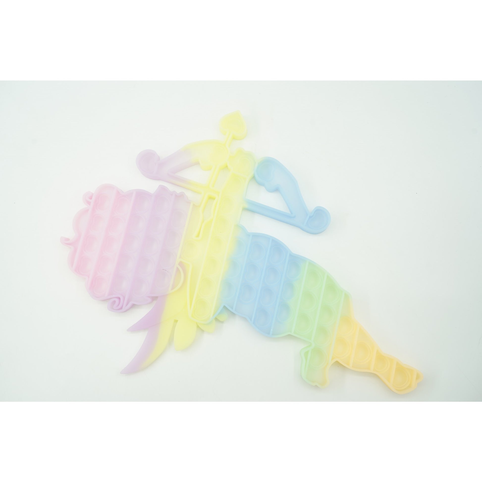 Jucarie antistres din silicon Klevo, Pop it Now and Flip It , 40x45 cm, Cupidon, Fosforescent, Multicolor