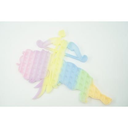 Jucarie antistres din silicon Klevo, Pop it Now and Flip It , 40x45 cm, Cupidon, Fosforescent, Multicolor
