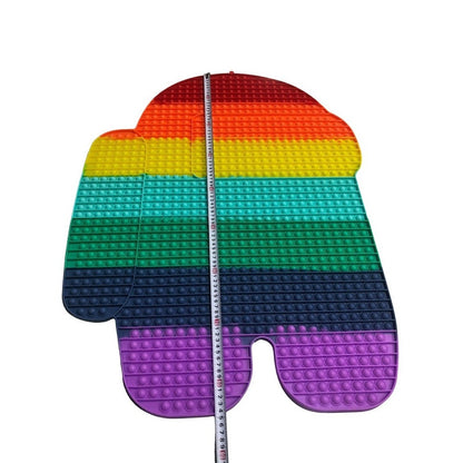 Jucarie antistres din silicon, Klevo®, Pop It Now and Flip It, Among Us, 85 cm