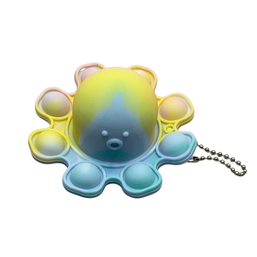 Jucarie antistres din silicon, Klevo®, Pop It Now and Flip It, Caracatita reversibila, Multicolor, V4