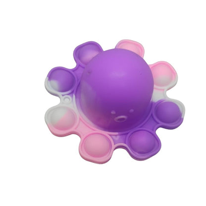Jucarie Antistres, Klevo, Tip Pop It, Caracatita Reversibila, din Silicon, 20 x 10 cm, Mov