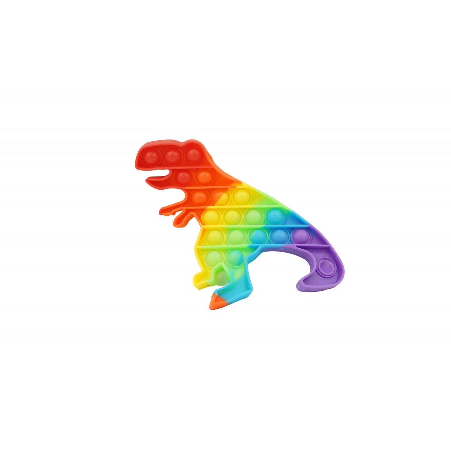 Jucarie antistres din silicon, Klevo, Pop It Now and Flip It, Dinozaur mic, Multicolor V1