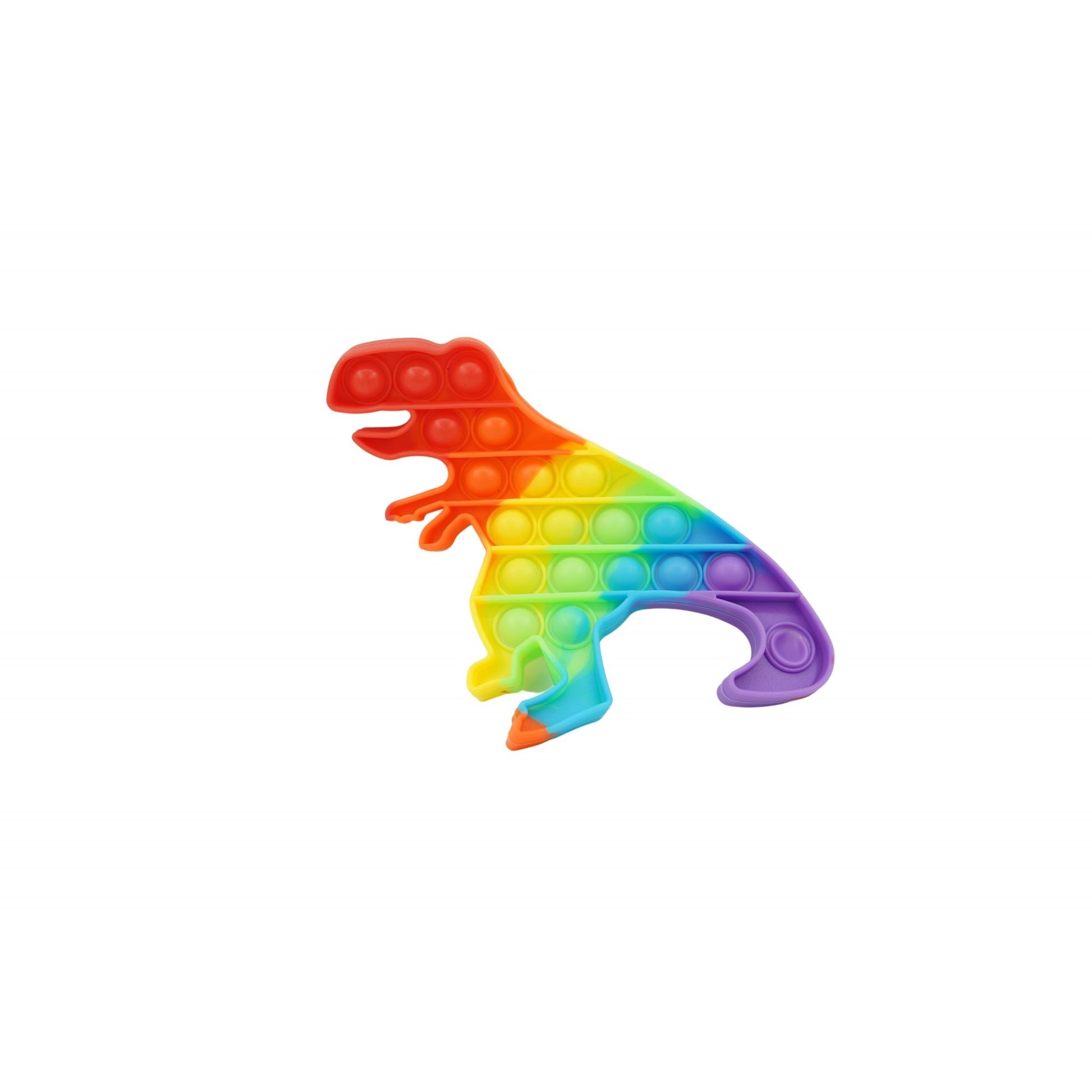 Jucarie antistres din silicon, Klevo, Pop It Now and Flip It, Dinozaur mic, Multicolor V1