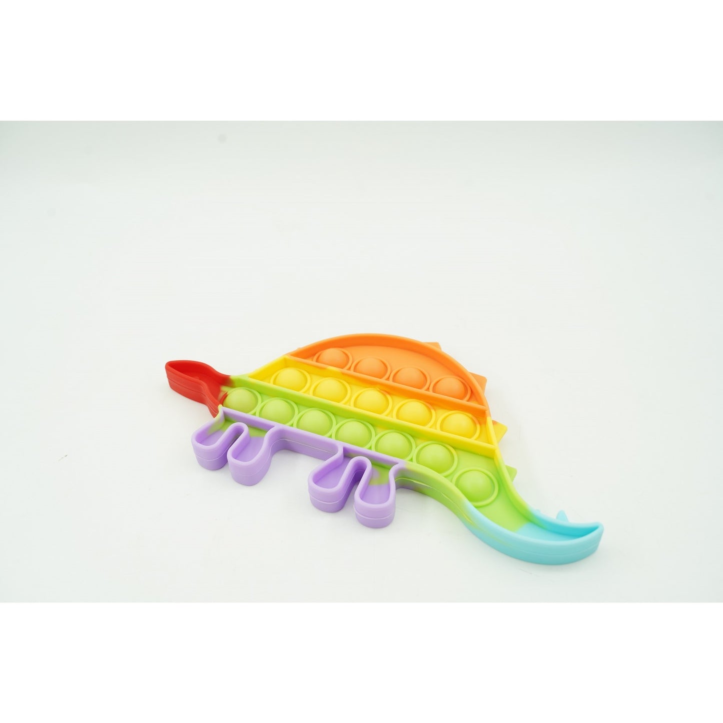 Jucarie antistres din silicon, Klevo, Pop It Now and Flip It, Dinozaur mic, Multicolor V4
