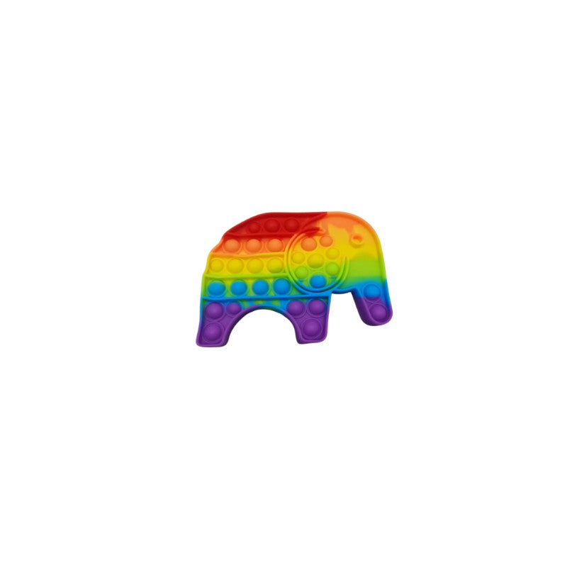 Jucarie antistres din silicon, Klevo, Pop It Now and Flip It, Elefant, Model 2, Multicolor