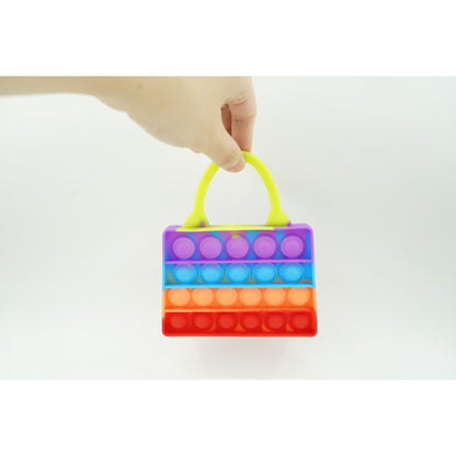 Jucarie Antistres din silicon Klevo, Pop It Now And Flip It, Geanta de umar, Multicolor