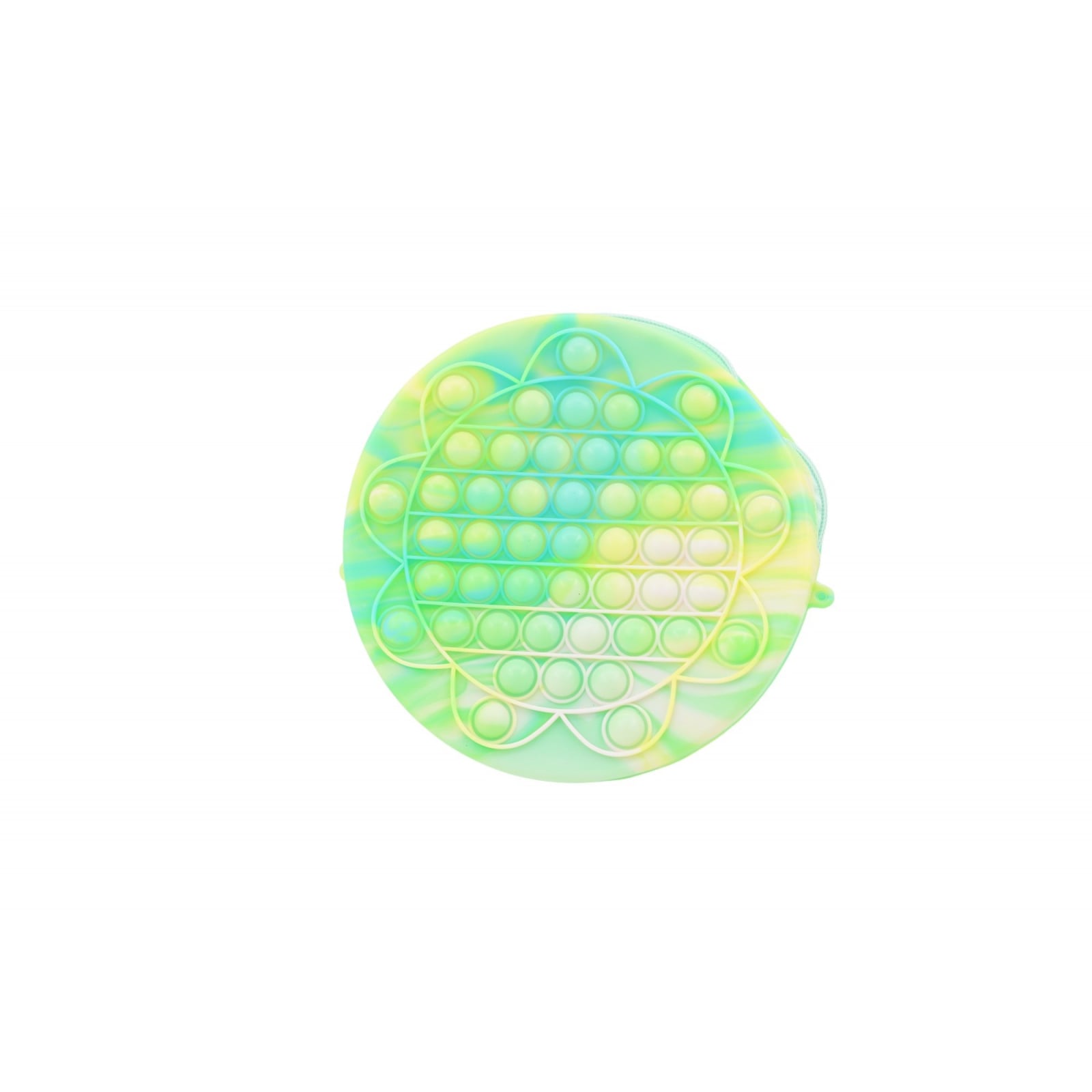 Jucarie antistres din silicon, Klevo, Pop It Now and Flip It, Geanta, Floarea Soarelui, Verde
