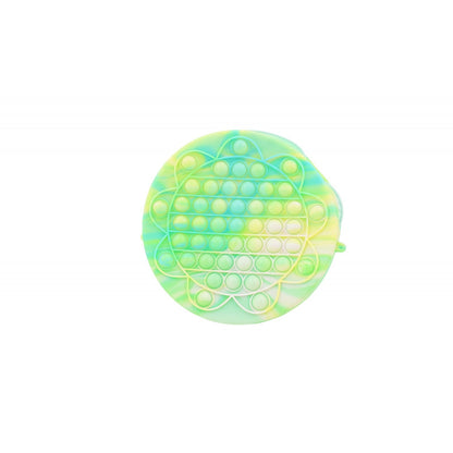 Jucarie antistres din silicon, Klevo, Pop It Now and Flip It, Geanta, Floarea Soarelui, Verde