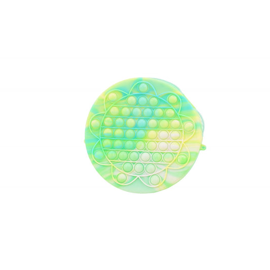 Jucarie antistres din silicon, Klevo, Pop It Now and Flip It, Geanta, Floarea Soarelui, Verde