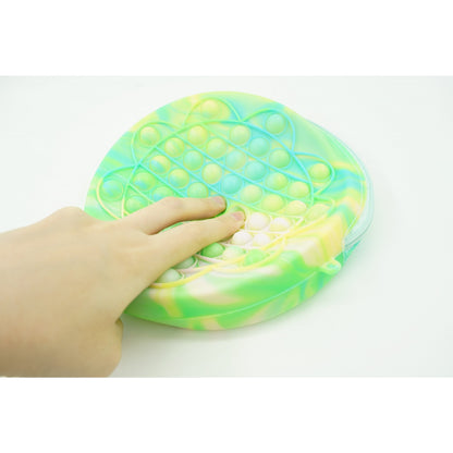 Jucarie antistres din silicon, Klevo, Pop It Now and Flip It, Geanta, Floarea Soarelui, Verde