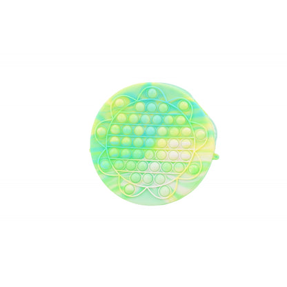 Jucarie antistres din silicon, Klevo, Pop It Now and Flip It, Geanta, Floarea Soarelui, Verde