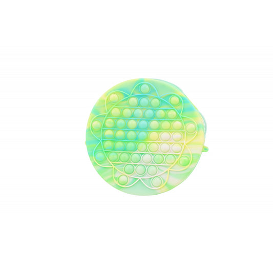 Jucarie antistres din silicon, Klevo, Pop It Now and Flip It, Geanta, Floarea Soarelui, Verde