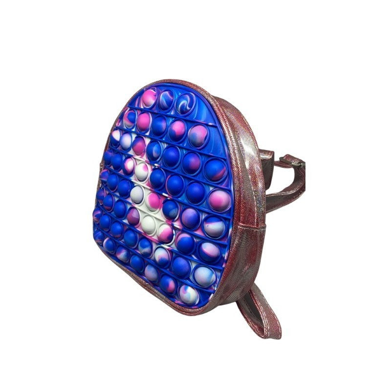 Jucarie antistres din silicon, Klevo, Pop It Now and Flip It, Ghiozdan, Model 3