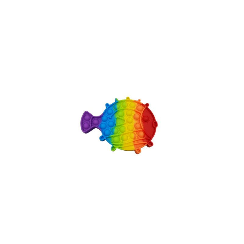 Jucarie antistres din silicon, Klevo, Pop It Now and Flip It, Peste balon, Multicolor
