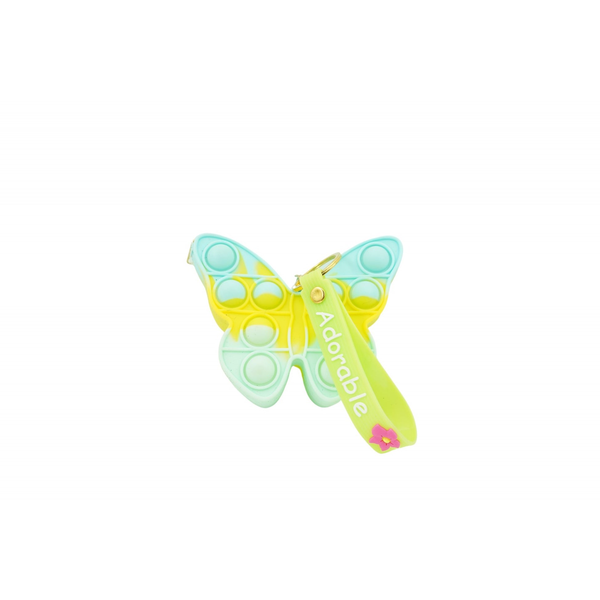 Jucarie antistres din silicon, Klevo, Pop It Now and Flip It, Portofel fluturas, Bleu/Galben