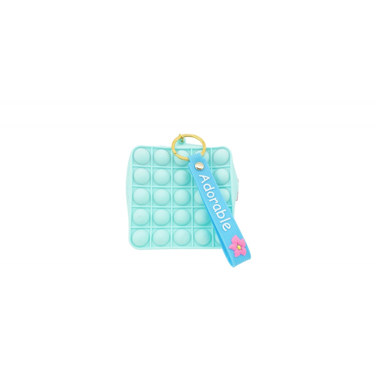 Jucarie antistres din silicon, Klevo, Pop It Now and Flip It, Portofel patrat, Verde/Bleu