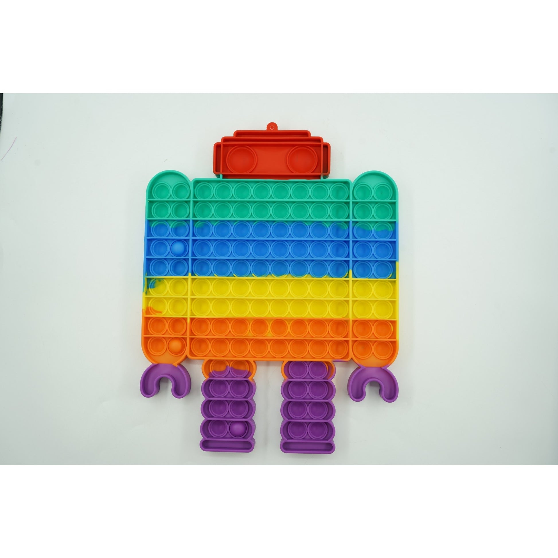 Jucarie antistres din silicon Klevo, Pop it Now and Flip It ,Robot ,Multicolor ,Model 3