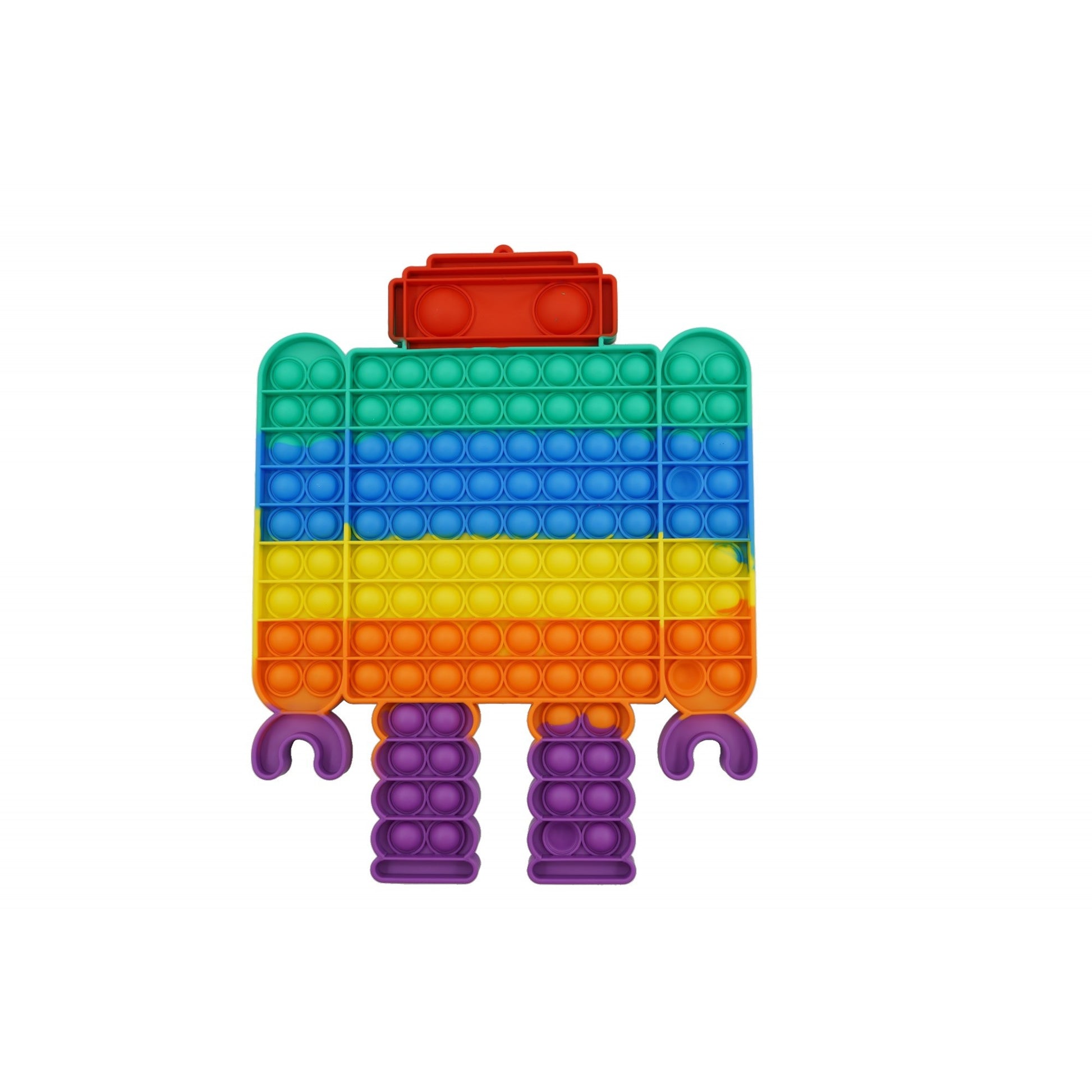 Jucarie antistres din silicon Klevo, Pop it Now and Flip It ,Robot ,Multicolor ,Model 3