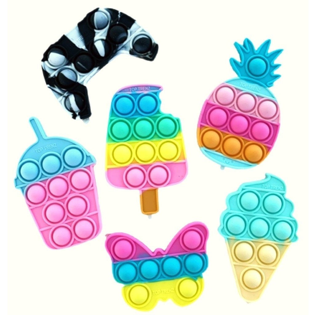 Jucarie antistres din silicon, Klevo, Pop It Now and Flip It, Stickere, Model mixt