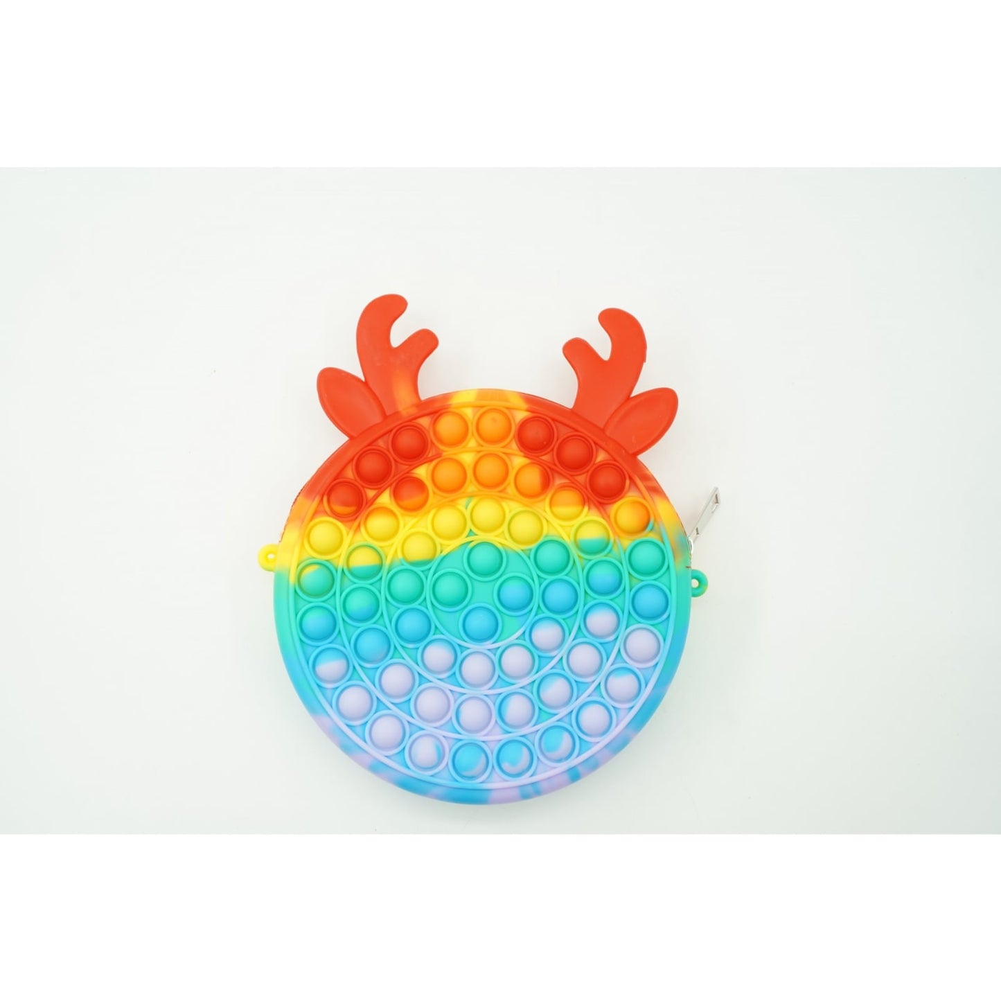 Jucarie antistres din silicon, Pop it Now and Flip It, Klevo, Geanta, Model 2, Multicolor