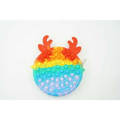 Jucarie antistres din silicon, Pop it Now and Flip It, Klevo, Geanta, Model 2, Multicolor