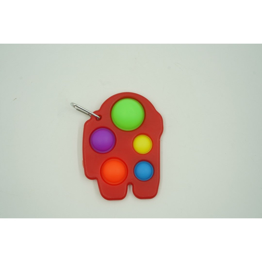 Jucarie Antistres Klevo - Fidget Toy, Simple Dimple, Among us, Rosu