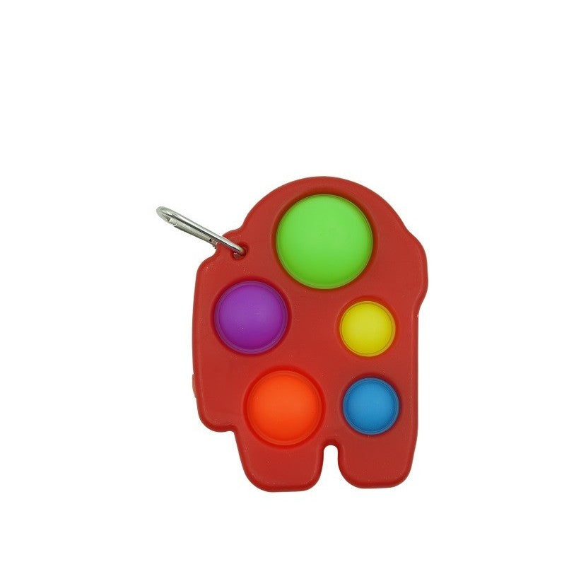 Jucarie Antistres Klevo - Fidget Toy, Simple Dimple, Among us, Rosu
