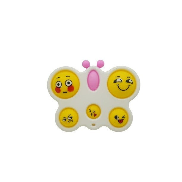 Jucarie Antistres Klevo - Fidget Toy, Simple Dimple, Fluture, Alb