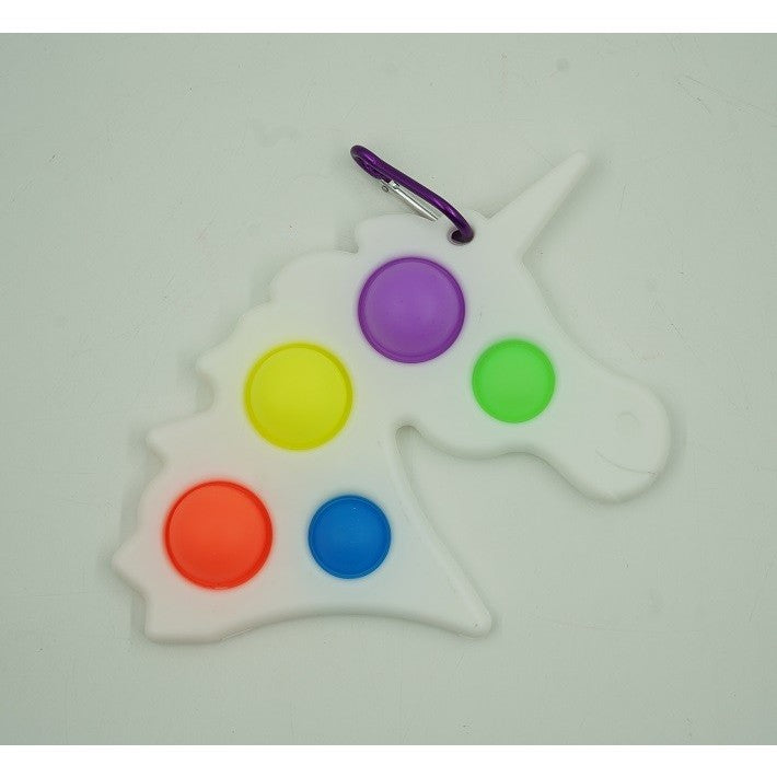 Jucarie Antistres Klevo - Fidget Toy, Simple Dimple, Unicorn, Alb