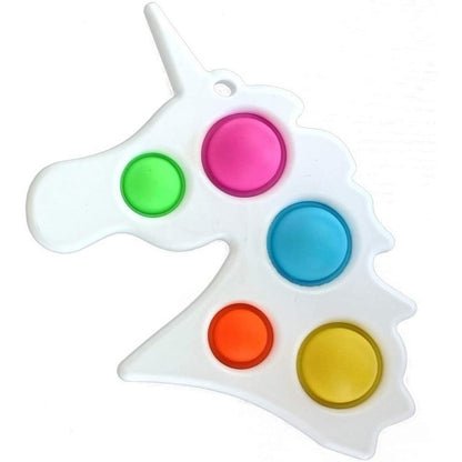 Jucarie Antistres Klevo - Fidget Toy, Simple Dimple, Unicorn, Alb