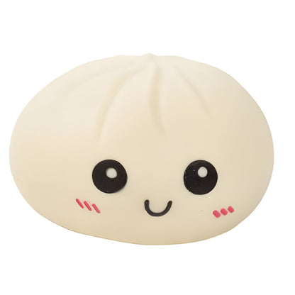 Jucarie Antistres, Klevo, Squishy Gigant, Model Galusca, cu Revenire Lenta, Jucarie Senzoriala Interactiva pentru Copii si Adulti, 8.5 cm, Alb/Crem