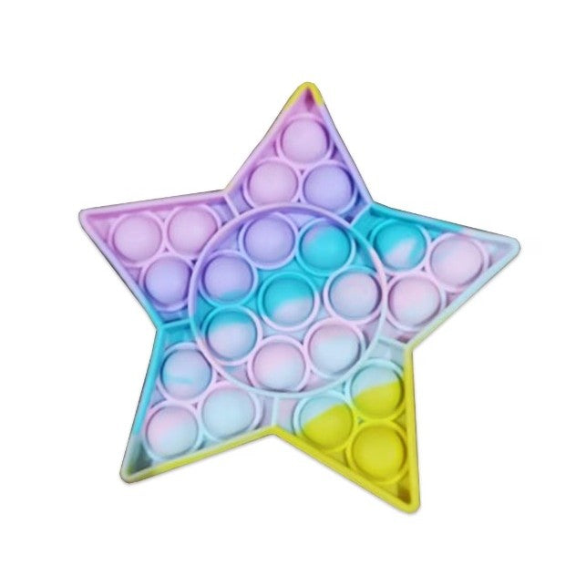 Jucarie Antistres, Klevo, Tip Pop It Now and Flip It, Steluta, din Silicon, Multicolor