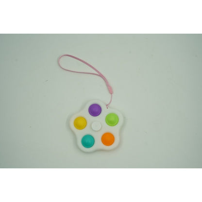 Jucarie antistres simple dimple fidget toy spinner cu 5 buline, Alb