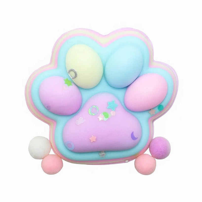 Jucarie Antistres Squishy, Klevo, cu Revenire Lenta, Labuta de Pisica Pufoasa, 7.5 cm, Ambalaj Transparent, Model 27053, Multicolor