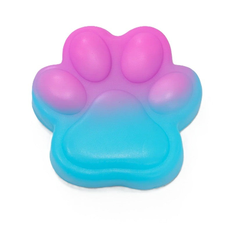Jucarie Antistres Squishy, Klevo, cu Revenire Lenta, Labuta de Pisica Pufoasa, 7.5 cm, Ambalaj Transparent, Model 270512, Albastru/Roz