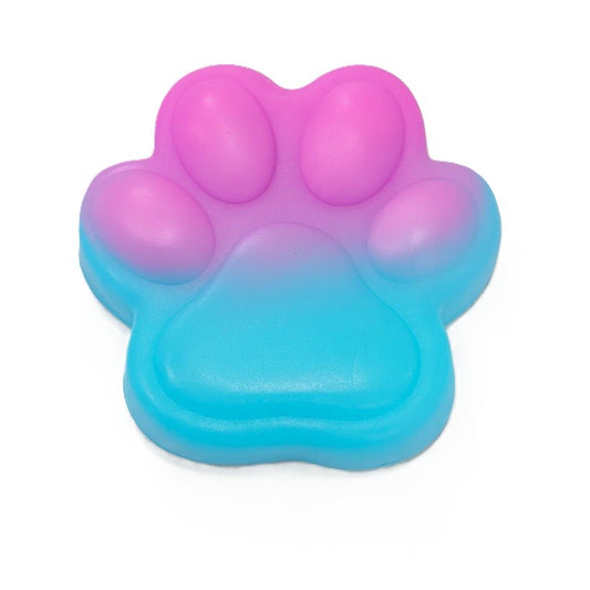 Jucarie Antistres Squishy, Klevo, cu Revenire Lenta, Labuta de Pisica Pufoasa, 7.5 cm, Ambalaj Transparent, Model 270512, Albastru/Roz