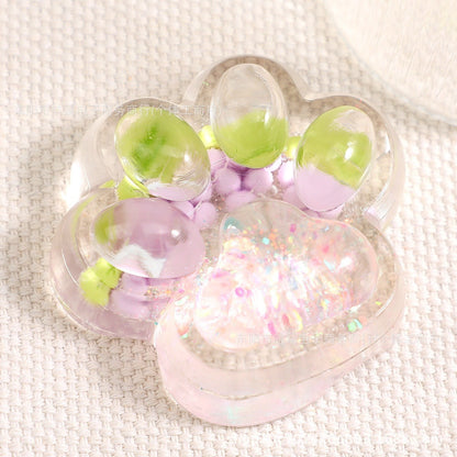 Jucarie Antistres Squishy, Klevo, cu Revenire Lenta, Labuta de Pisica Pufoasa, 7.5 cm, Ambalaj Transparent, Model 270524 Multicolor