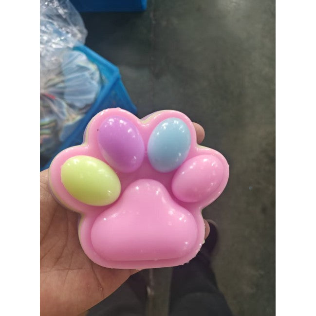 Jucarie Antistres Squishy, Klevo, Labuta de Pisica Squeeze Toys, cu Revenire Lenta, 7.5 cm, Model 270529, Multicolor
